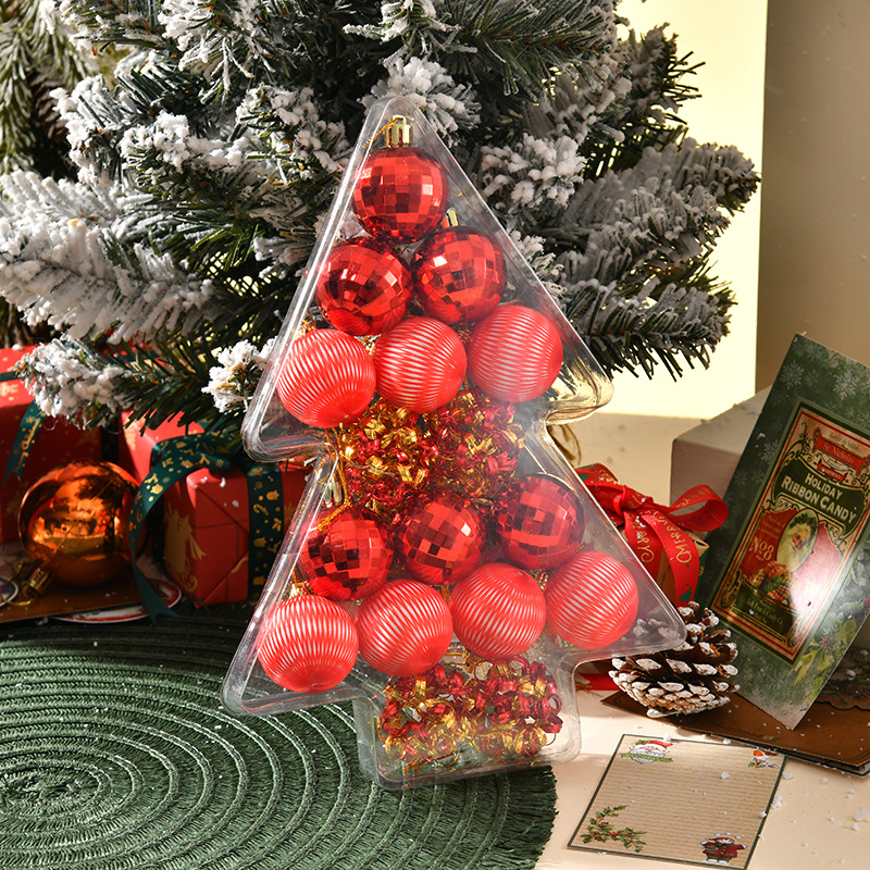 Amazon transfronterizo 4cm Navidad Bolas de Navidad Decoración Bolas de regalo Fabricantes al por mayor Navidad Cumpleaños Escena de tela