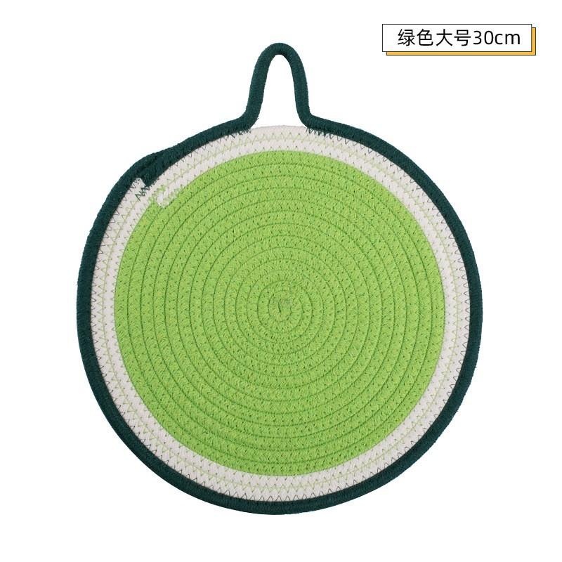 Almohadilla de té terminada-verde grande 30cm