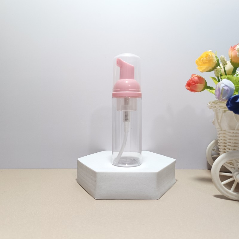 30 dientes PET mousse transparente botella 30ml100ml limpiador facial espuma botella champú espuma botella de pie en stock