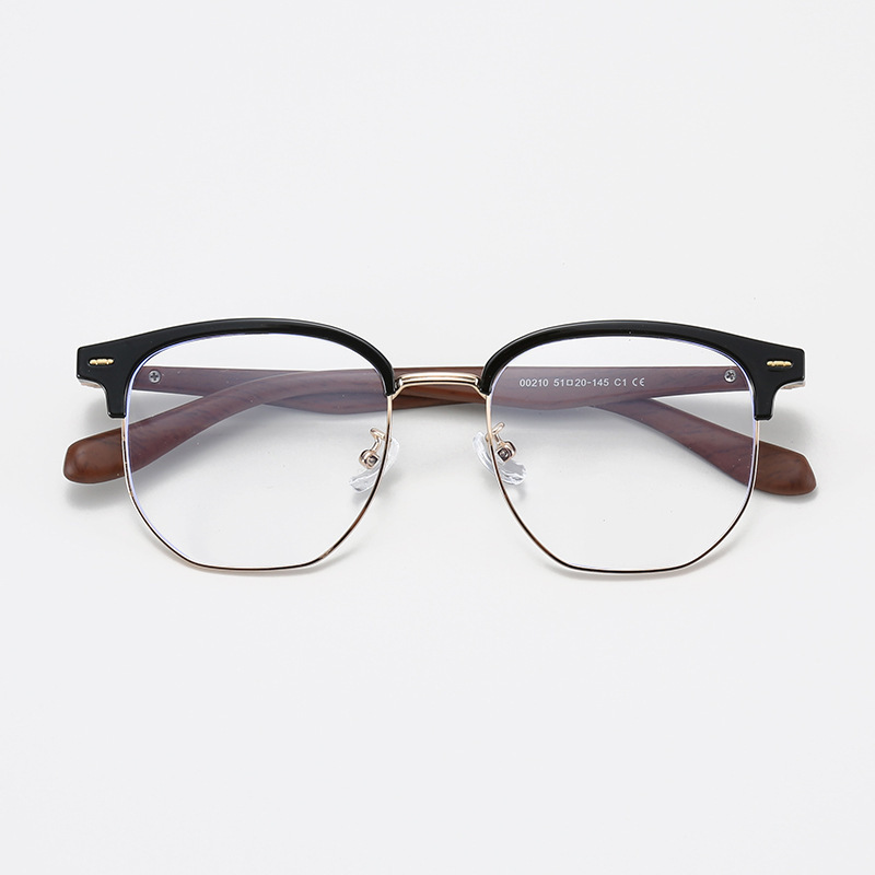 00210 retro large frame eyebrow frame myopia glasses frame men's and women's plain glasses wood grain legs plain fashion glasses frame fashion 00210 retro large frame eyebrow frame myopia glasses frame men's and women's plain glasses wood grain legs plain fashion glasses frame fashion
