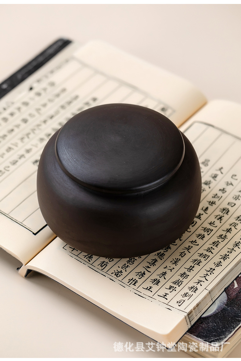 Ceramic Moxa Mud Paste Jar 501-800ml Chinese Style Heat Therapy Storage Container Microwave Safe specifications