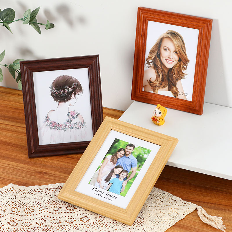 Creative 8 inch photo frame simple children's photo table wooden mother's day gift frame 8 inch calligraphy and painting frame