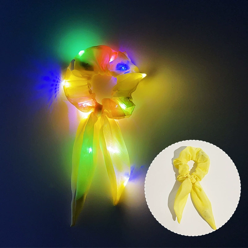 Светящийся резинка для волос, блестящая LED-верёвка для волос, аксессуар для DIY, мультиярусные варианты, 10×10 см