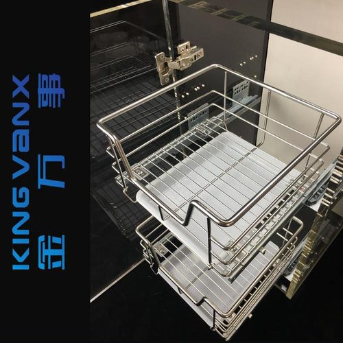 BB4C wholesale kitchen 304 stainless steel shallow cabinet storage basket door drawer type small cabinet size