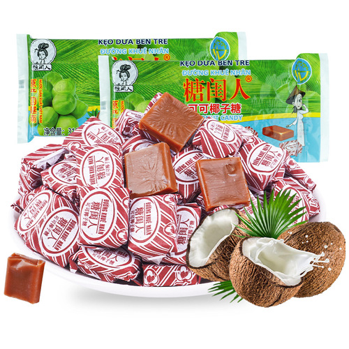 Vietnamese imported cocoa coconut candy authentic extra thick hard candy wedding candy bingtong happy candy nostalgic snack wholesale