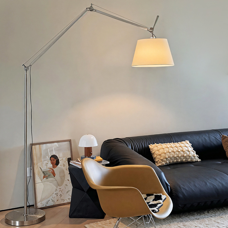 Italian Middle Style Mechanical Arm Adjustable Long Rod Foldable Living Room Sofa Bedroom Bedside Atmosphere Fishing Floor Lamp