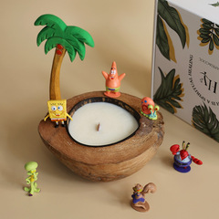 Xiangyu New Product Natural Coconut Shell Candle Aroma Decor Scented Ornament Gourmet Sense Island Coconut Tree Series Gift Box