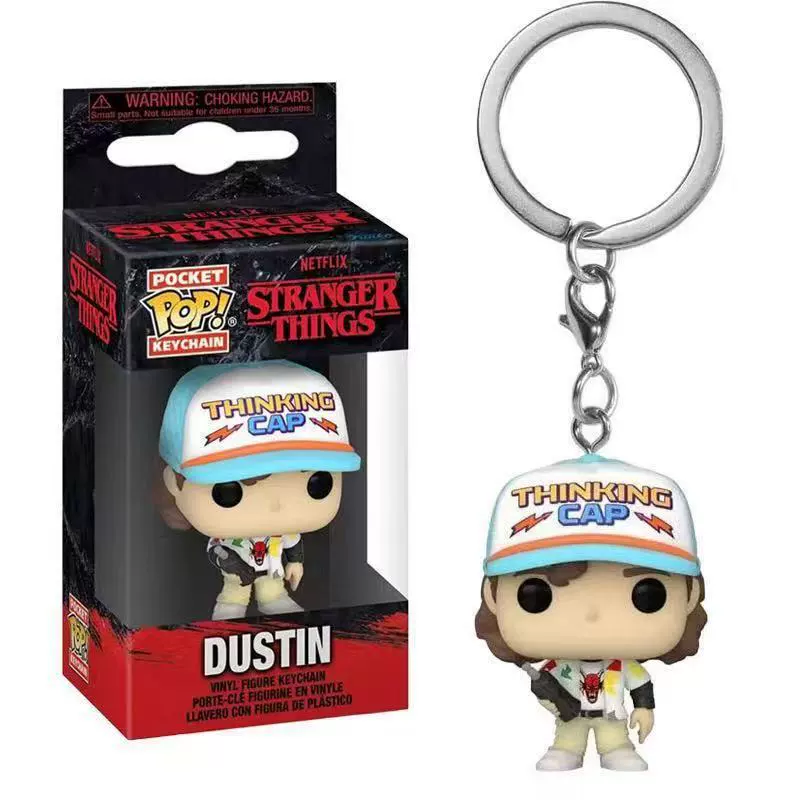 Брелок-подвеска в стиле Stranger Things, ПВХ, фигурка 4 см, общая длина ≈9 см