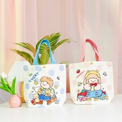 漫画キャンバスバッグ学生弁当箱ランチバッグハンドバッグ仕事ハンドバッグ1歳のお土産子供のギフトバッグ