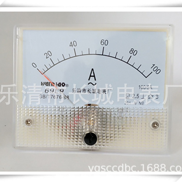长城电表厂 69L9  100 /5A 交流指针电流表  80*65