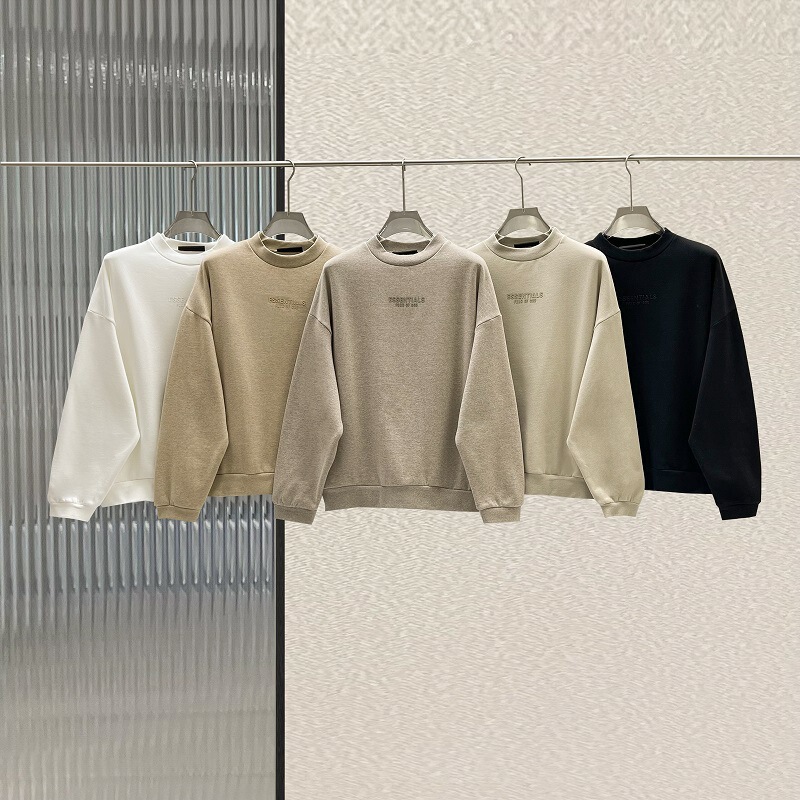 2024Fw Cloud Series Fog Round Neck Sweatshirt Multi-Thread Essentials Youthful Casual Plus Side Pocket Top Trendy Men