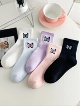 X 79495 Embroidered Bow Socks ���������Ů�� ŷ���羳