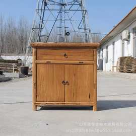 工厂老榆木餐边柜做旧风化储物柜中式玄关柜民宿酒店收纳柜