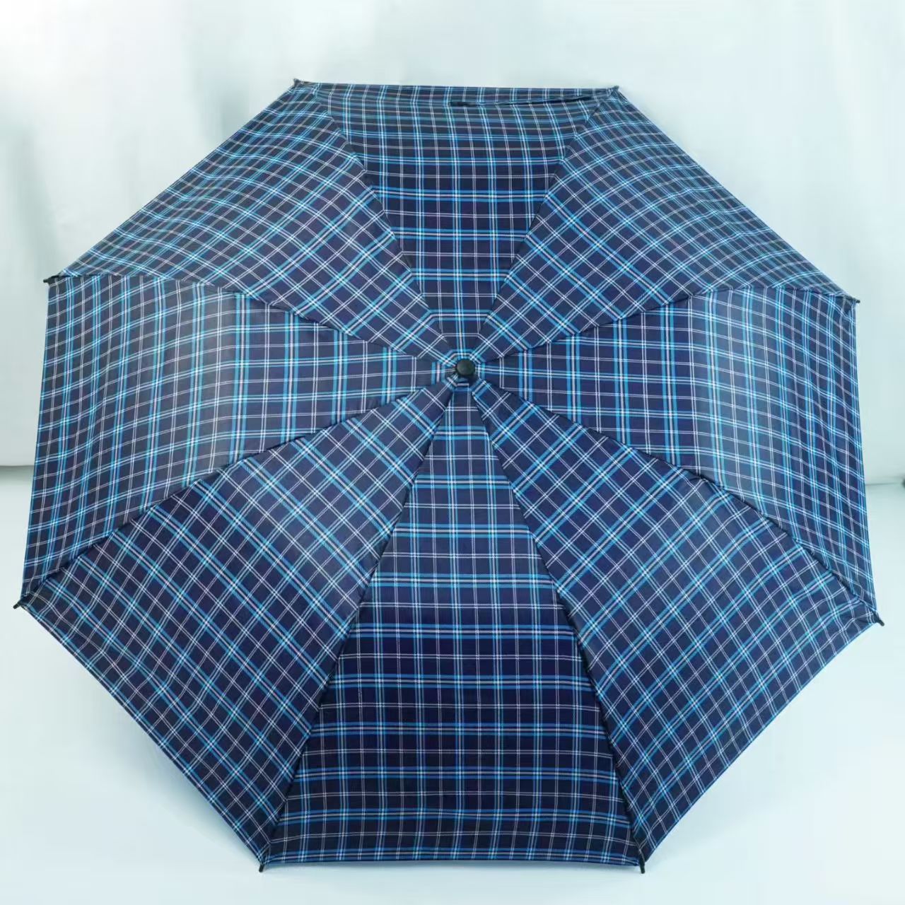 两折格子伞5