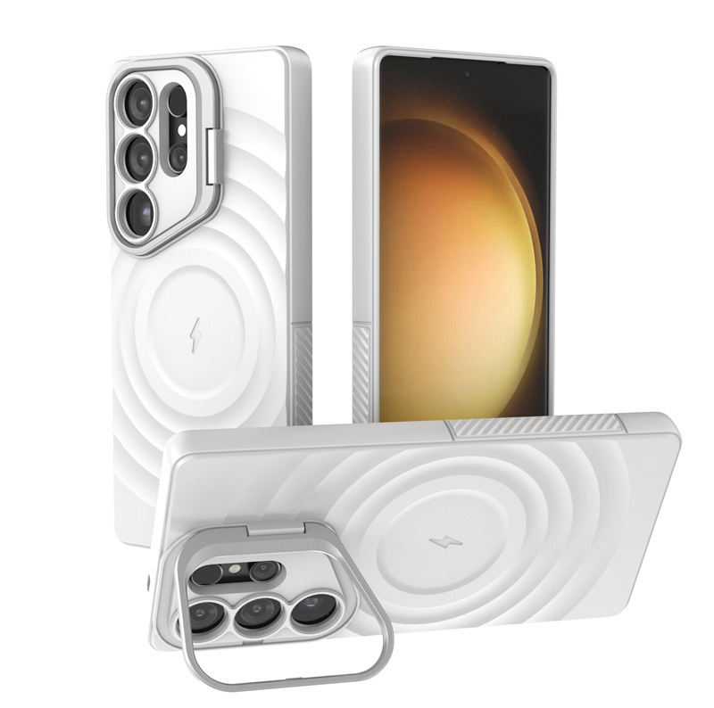 新款磁吸支架适用三星S25 Ultra防摔手机壳S25 Plus波纹保护套|undefined