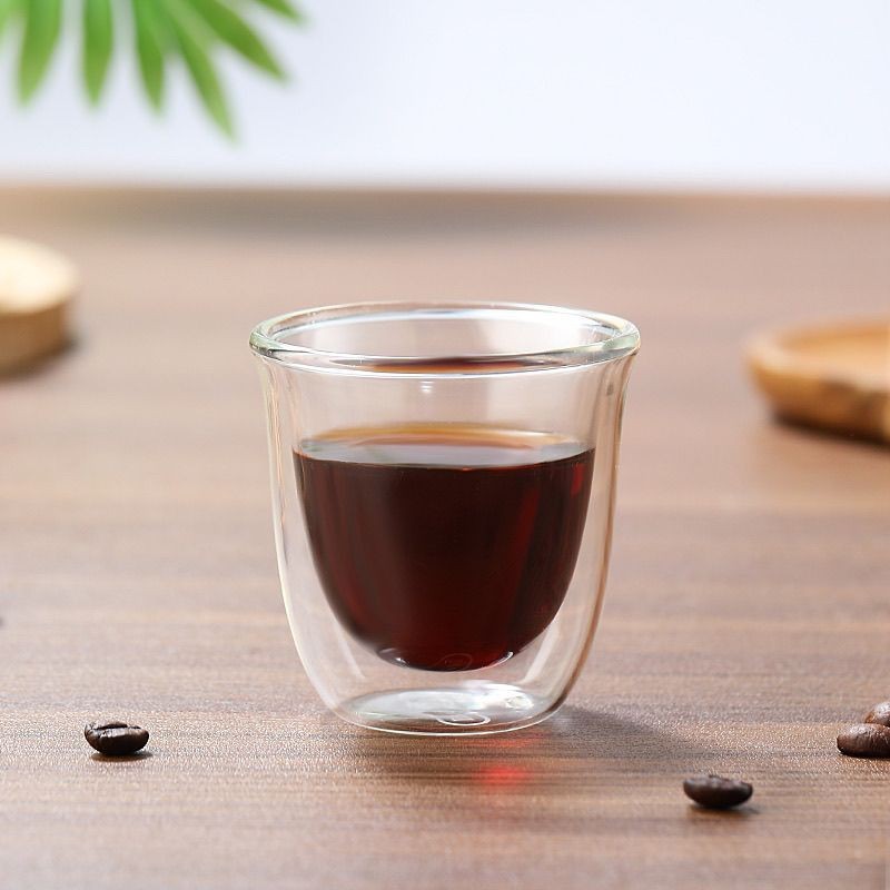 透明杯子双层玻璃杯高颜值耐热茶杯隔热防烫冷饮杯茶水杯咖啡杯