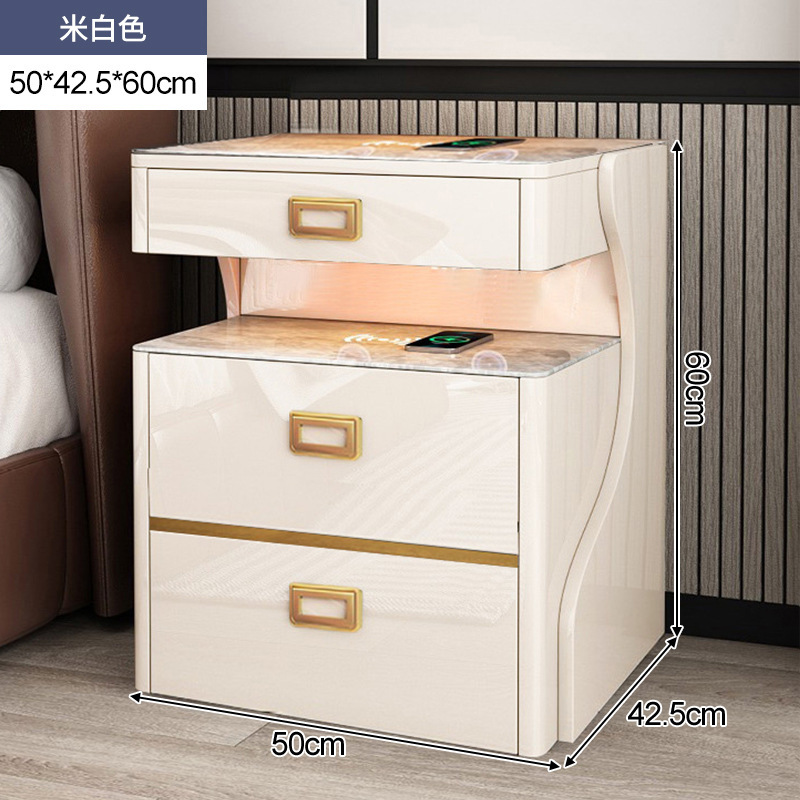 Seguridad mesita de noche integrado moderno minimalista dormitorio inteligente lujo Rock placa armario hogar con cerradura