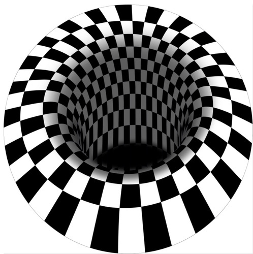 Cross-border black and white trap visual bedspread living room coffee table mat bar KTV living room 3D geometric abstract rug