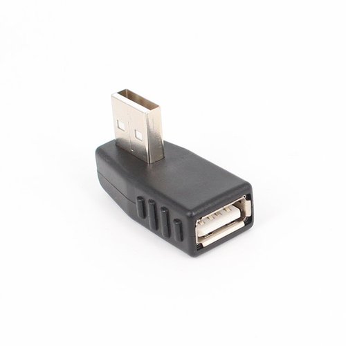 USB2.0 Male to Female Right Angle Left Bend Adapter Computer Extension Cable Butt Elbow 90 Degree Male to Female Socket