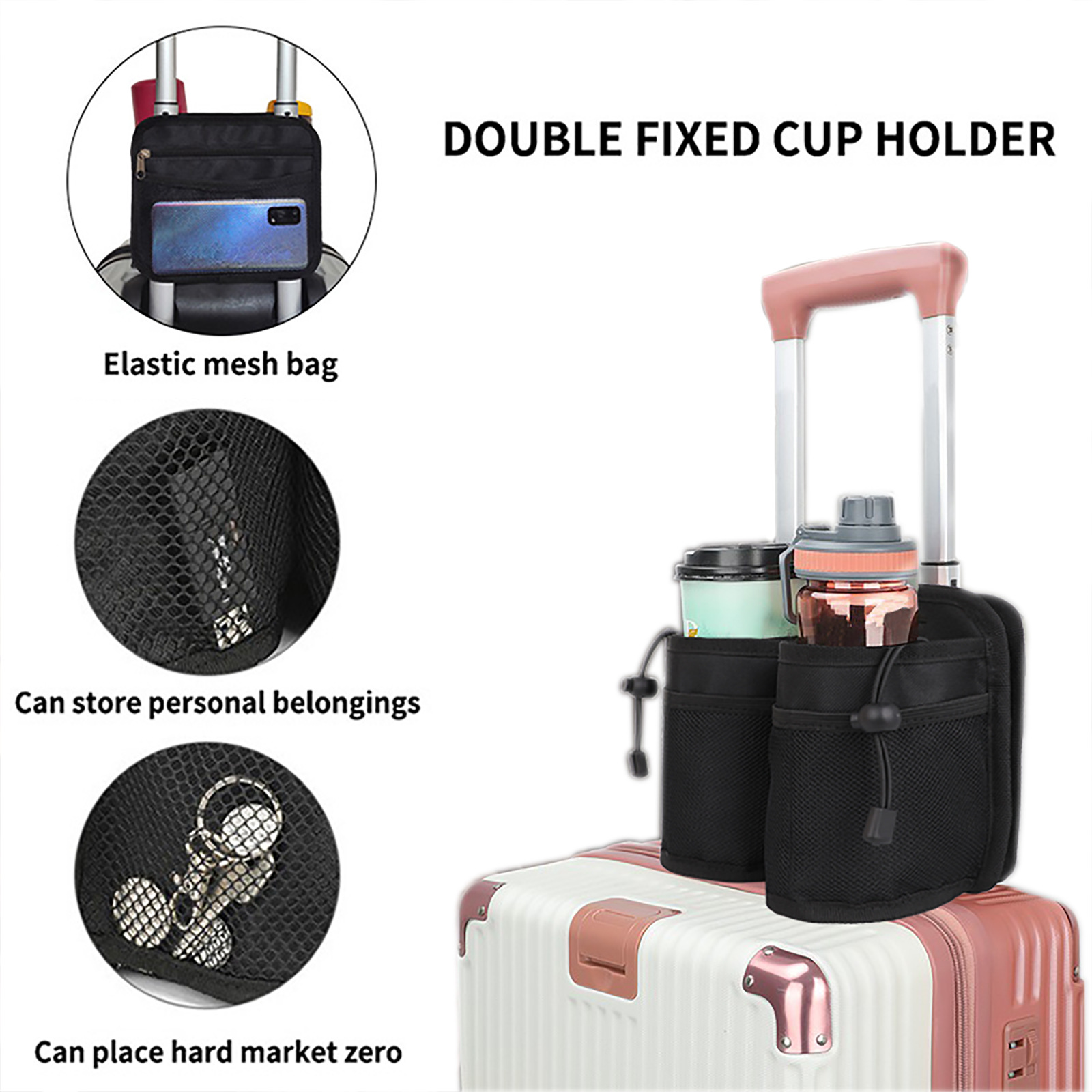 Amazon equipaje viaje taza de agua titular accesorios bebida portavasos accesorios de viaje asistentes de vuelo suministros esenciales