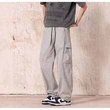 2025秋季新款休闲裤男韩版青少年工装裤男冲锋裤宽松直筒大码长裤