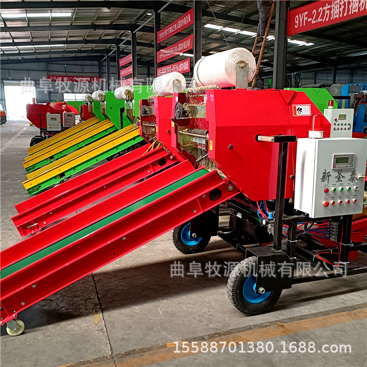 青饲料秸秆打包机 新款打捆包膜一体机 可以保存2-3年草料打包机