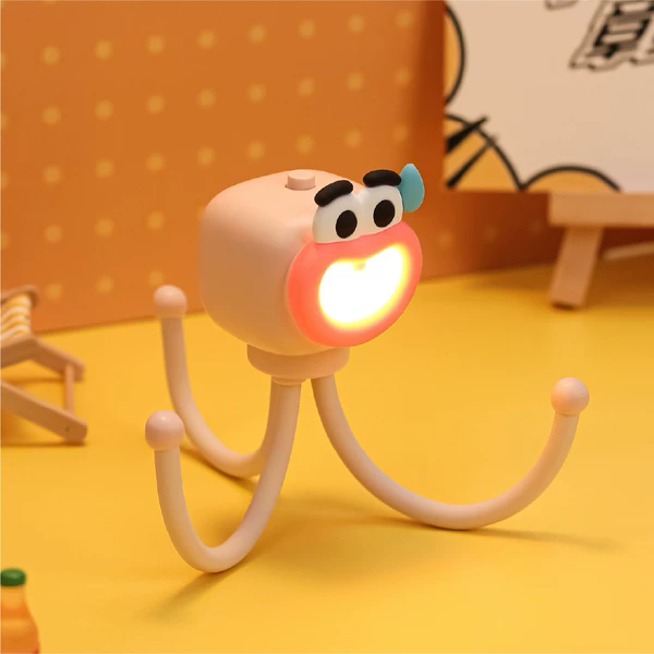 Pink octopus lamp