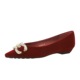 3685-K77 Korean version sexy shallow mouth low heeled women's shoes with rhinestone decoration pointed toe, stepped on slope heel, elegant single shoe for women