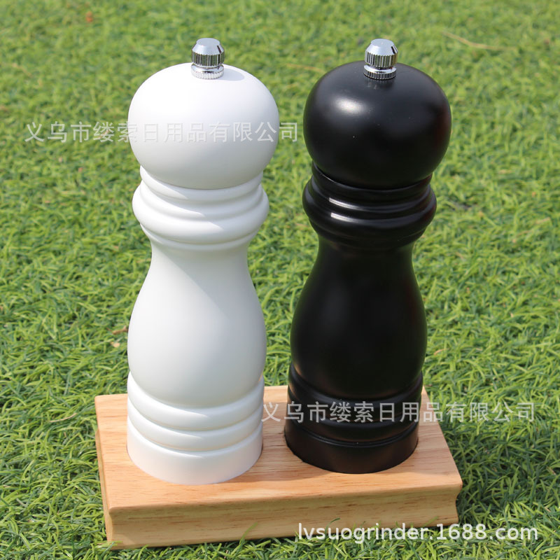 Amoladora de producción de fábrica traje Amazon nuevo molino de pimienta molino de madera de caucho natural molino de pimienta manual