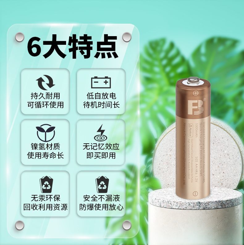 Fengbiao No. 5 Rechargeable Battery 1000 Mah 1.2V Ni-Mh Toy No. 7 Keyboard Charger High Capacity