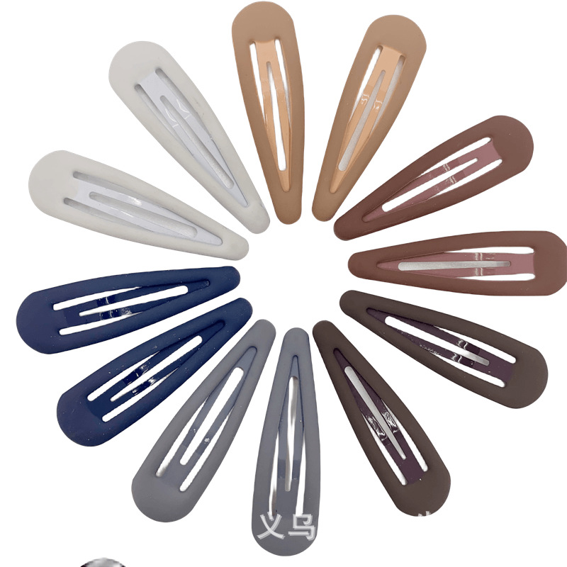 Horquilla mate 4.8cm con diseño de gota, pintura de goma – para niños, venta caliente transfronteriza.
