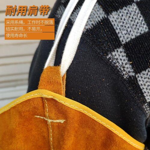 Pure leather electric welding sleeve welder protection special sleeve anti-scald heat insulation wear-resistant labor protection welding anti-stab protective sleeve for men 