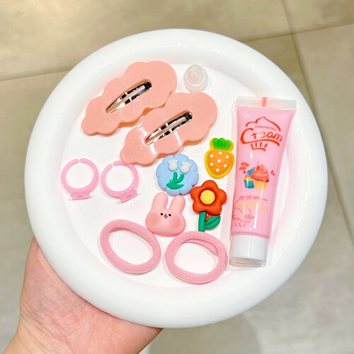 Cute and exquisite diy children's cute bb clip bracelet bag festival birthday cartoon hair band girls hair clip set