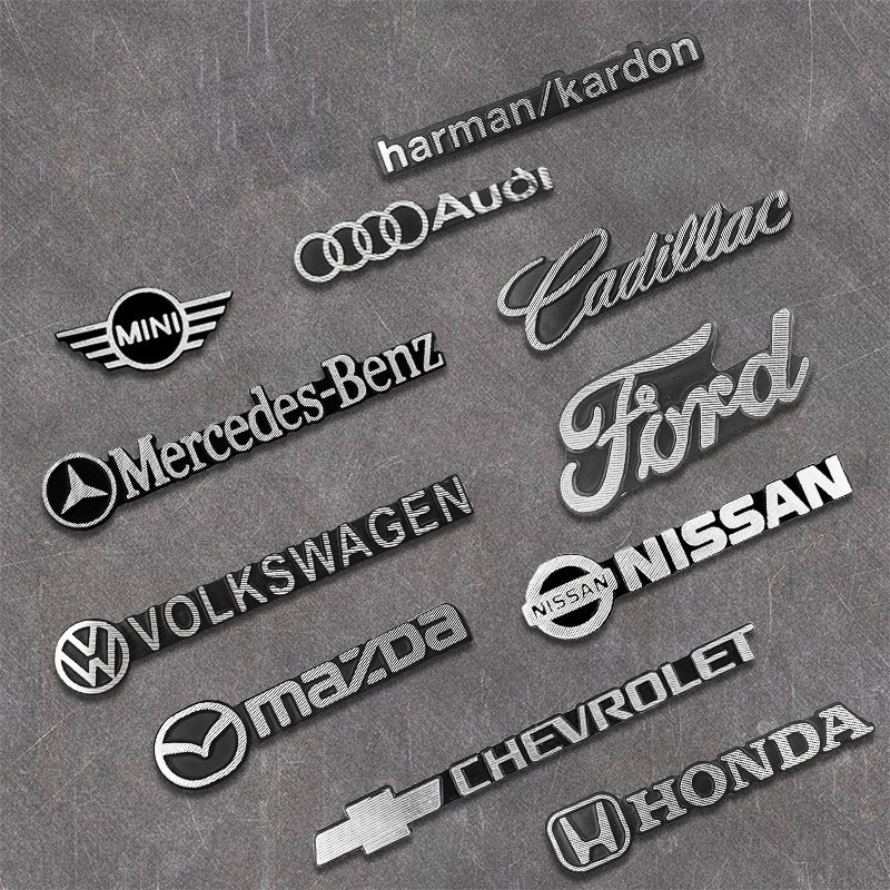 Aliexpress Amazon Cross-border Car Metal Sticker Car Speaker Audio Speaker Decorative Car Label Interior Modification