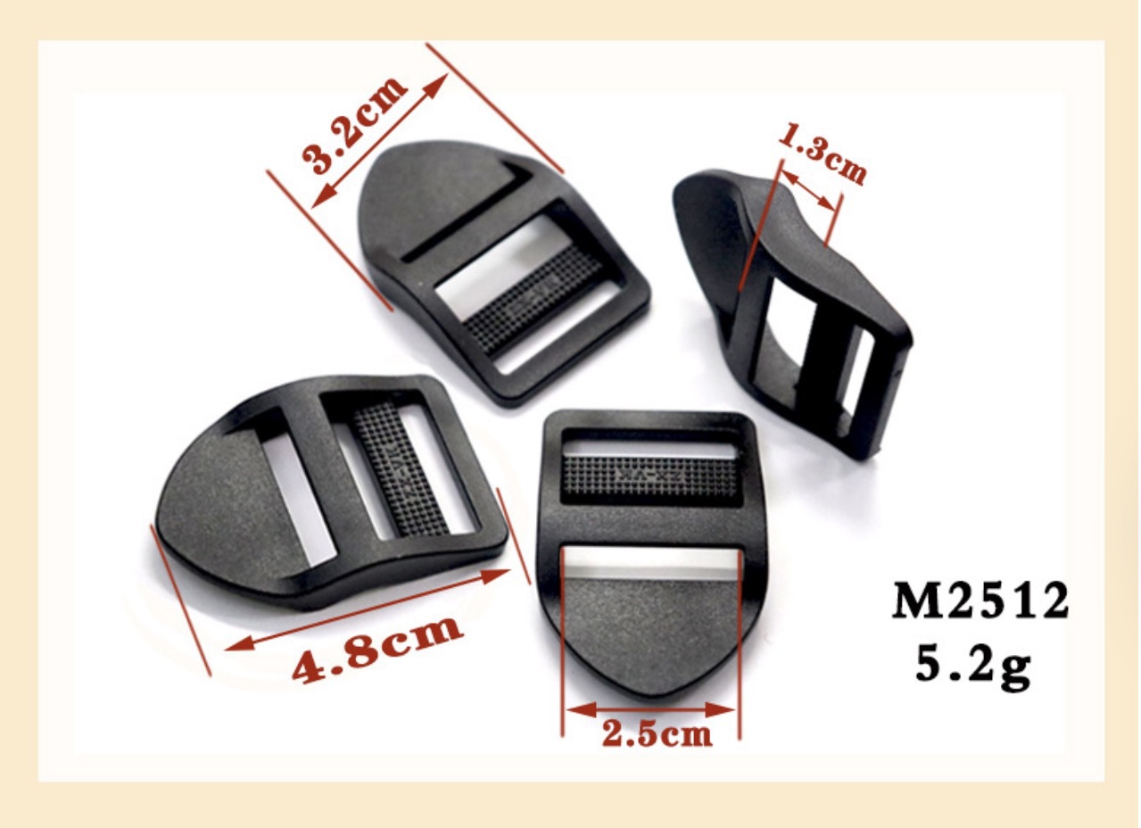 Hebilla Plástica Curva de Ajuste Ajustable para Correas y Mochilas