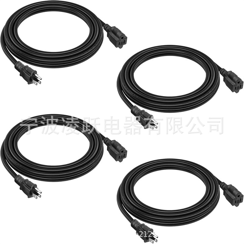延长线户外室内使用 16 AWG 重型电源线 3 爪 SJTW,NEMA 5-15P 至