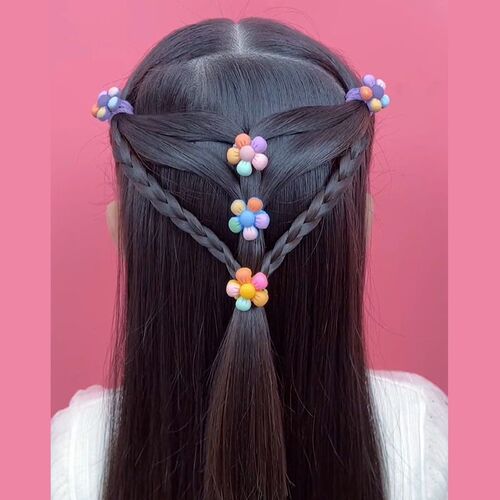 Korean style children's hairband baby headband cute bow tied hair like rubber band little girl hairband girls headwear