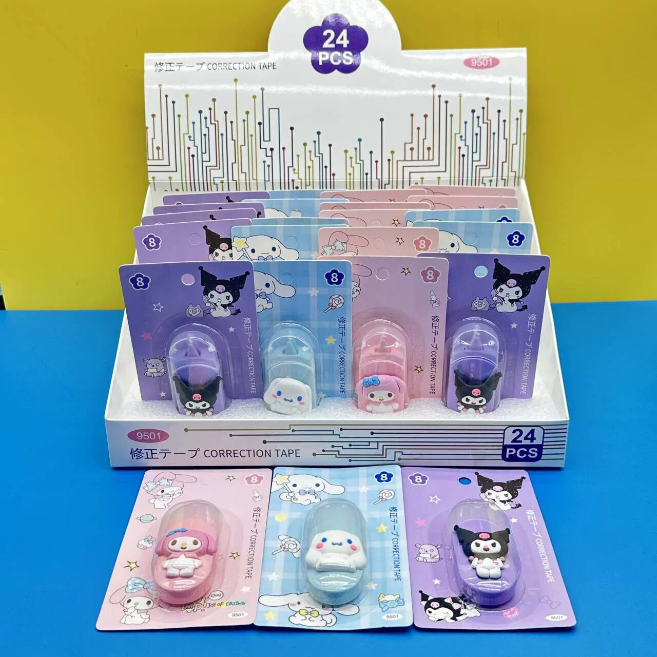 Мультяшная Корректирующая лента Sanrio для студентов Корректирующая лента для учеников младших классов средней школы Высококачественная Корректирующая лента для учеников начальной школы оптом Дешево