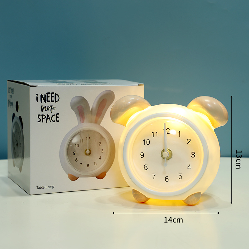 Cute Dog Piggy Bank [Night Light Clock White]