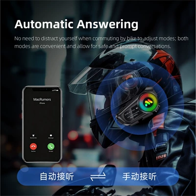 Headset, Soft Microphone, Ultra-Long Battery | Motorcycle Helmet Headset
