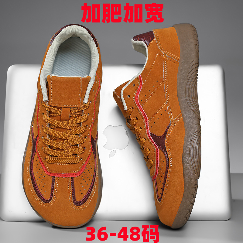 Extra Large Size 4E Wide-Toe Shoes for Men with Wide Feet and Fat Feet, German Training Sneakers, Size 48, Widened Men's Shoes, Size 47, Wear-Resistant Couple Shoes, Size 46