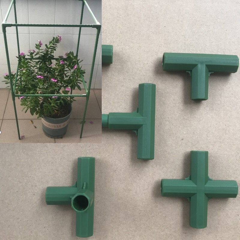 Manufacturer Gardening Plastic Connector Three-Way Four-Way Flower Room Accessories Plastic Greenhouse Bracket Connector 11mm