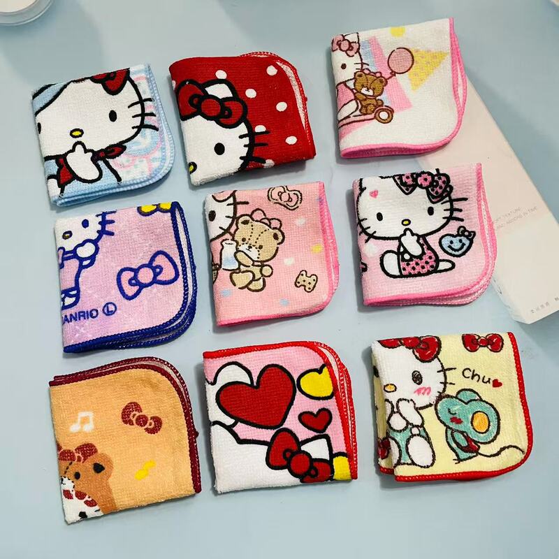 15*15 cute cartoon small square towel girls Gemini Merle small towel small hand towel cotton square saliva towel wholesale