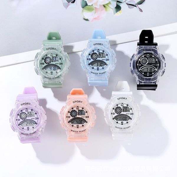 Transparent electronic universal men's watch for men and women