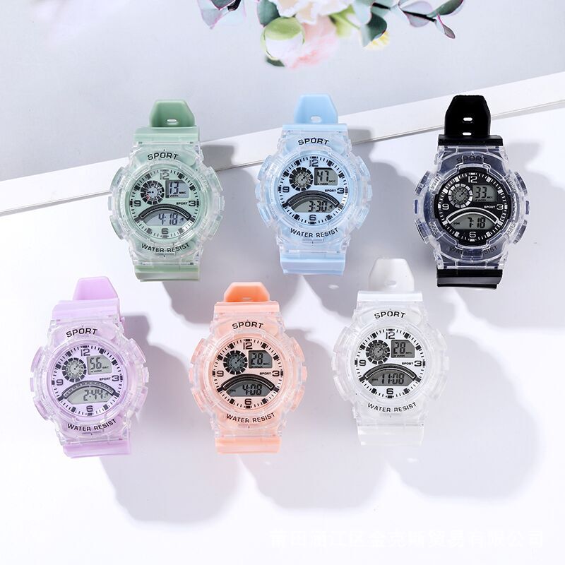 Factory New Translucent Teen Student Countdown Electronic Watch Unisex Multifunctional Sports Watch Factory New Translucent Teen Student Countdown Electronic Watch Unisex Multifunctional Sports Watch