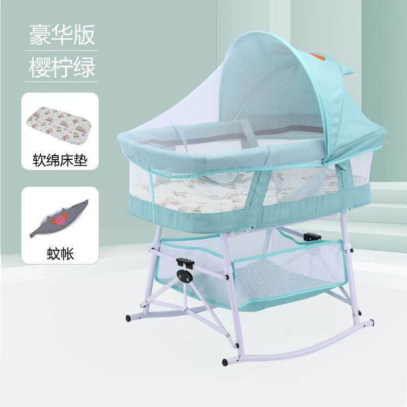 Cama para bebés, cama grande, cama mecedora plegable, cama para niños, cama para recién nacidos, cama para mosquiteros al aire libre