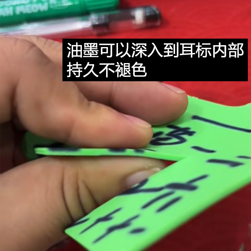 Importado veterinario oído marcador pluma cerdo ganado oveja oído marcador Cerda oído marcador pluma oreja marcador pluma especial para la cría