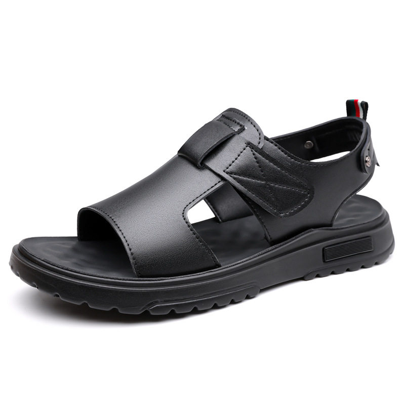 Dép sandal nam đế dày hở mũi quai ngang cỡ lớn chống nước — C6099 Màu nâu, C6099 màu đen