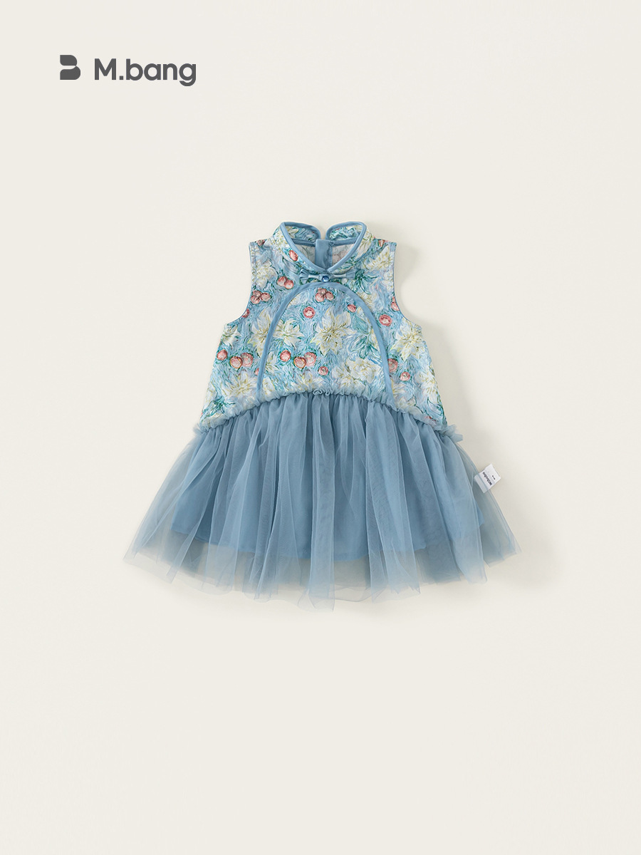 Yubao ropa infantil estilo nacional ropa de verano para niñas nuevo vestido chino de verano vestido de bebé sin mangas image 5
