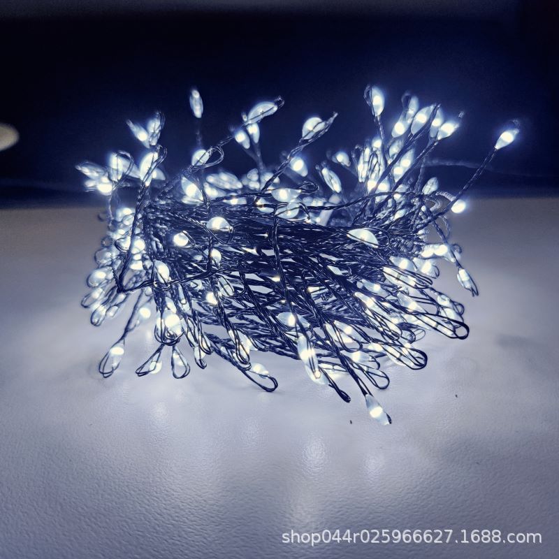 Lámpara de petardos LED transfronteriza cuerda de lámpara de cobre pie de cientipago negro interior y exterior luces decorativas de vacaciones de jardín luces de Navidad